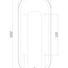 Зеркало Кито 1000х400 с подсветкой Домино (GL7047Z) в Ханты-Мансийске - hanty-mansiysk.mebel24.online | фото 2