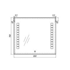 Зеркало Quadro 80 alum с подсветкой Sansa (SQ1017Z) в Ханты-Мансийске - hanty-mansiysk.mebel24.online | фото 7