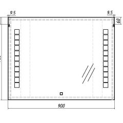 Зеркало Quadro 90 alum с подсветкой Sansa (SQ1018Z) в Ханты-Мансийске - hanty-mansiysk.mebel24.online | фото 7