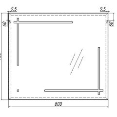 Зеркало Ray 80 black с подсветкой Sansa (SR1037Z) в Ханты-Мансийске - hanty-mansiysk.mebel24.online | фото 7