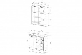 АЛЬБА Кухонный гарнитур Мини 1000 мм в Ханты-Мансийске - hanty-mansiysk.mebel24.online | фото 2