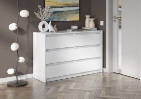 АЙДЕН КМ06-1200 Комод 6 ящиков (белый) в Ханты-Мансийске - hanty-mansiysk.mebel24.online | фото