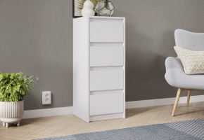 АЙДЕН КМ06-400 Комод 4 ящика (белый) в Ханты-Мансийске - hanty-mansiysk.mebel24.online | фото