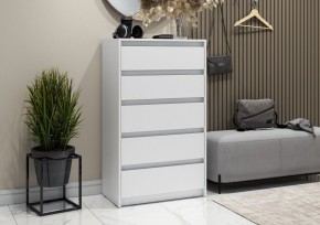 АЙДЕН КМ06-700 Комод 5 ящиков (белый) в Ханты-Мансийске - hanty-mansiysk.mebel24.online | фото