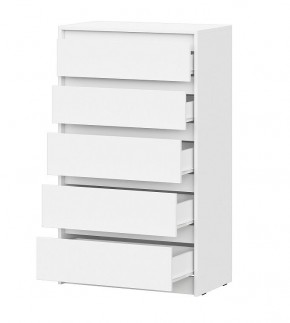 АЙДЕН КМ06-700 Комод 5 ящиков (белый) в Ханты-Мансийске - hanty-mansiysk.mebel24.online | фото 2