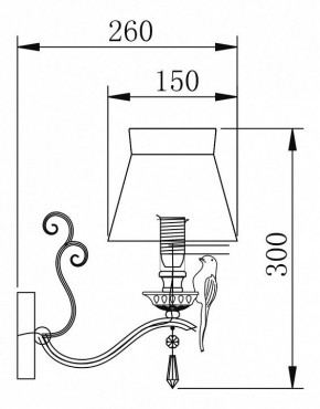 Бра Maytoni Bird ARM013-01-W в Ханты-Мансийске - hanty-mansiysk.mebel24.online | фото 2