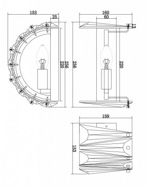 Бра Maytoni Puntes MOD043WL-01G в Ханты-Мансийске - hanty-mansiysk.mebel24.online | фото 2