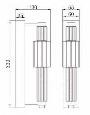 Бра Maytoni Verticale MOD308WL-L9CG3K в Ханты-Мансийске - hanty-mansiysk.mebel24.online | фото 3