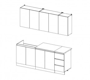 ЧЕЛСИ Кухонный гарнитур 2,0 м (Белый) в Ханты-Мансийске - hanty-mansiysk.mebel24.online | фото 3