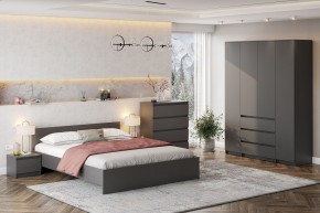 ДЕНВЕР Тумба прикроватная (Графит серый) в Ханты-Мансийске - hanty-mansiysk.mebel24.online | фото 4
