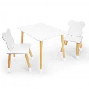 Детский комплект стол и два стула «Мишка» Rolti Baby (белый/береза, массив березы/мдф) в Ханты-Мансийске - hanty-mansiysk.mebel24.online | фото