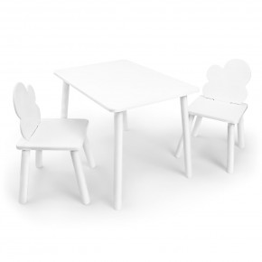 Детский комплект стол и два стула «Облачко» Rolti Baby (белый/белый, массив березы/мдф) в Ханты-Мансийске - hanty-mansiysk.mebel24.online | фото