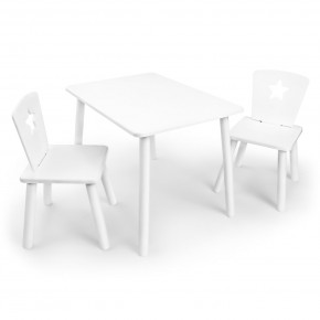 Детский комплект стол и два стула «Звезда» Rolti Baby (белый/белый, массив березы/мдф) в Ханты-Мансийске - hanty-mansiysk.mebel24.online | фото