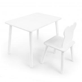 Детский комплект стол и стул «Мишка» Rolti Baby (белый/белый, массив березы/мдф) в Ханты-Мансийске - hanty-mansiysk.mebel24.online | фото 1