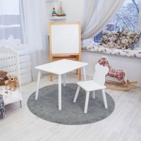 Детский комплект стол и стул «Мишка» Rolti Baby (белый/белый, массив березы/мдф) в Ханты-Мансийске - hanty-mansiysk.mebel24.online | фото 2