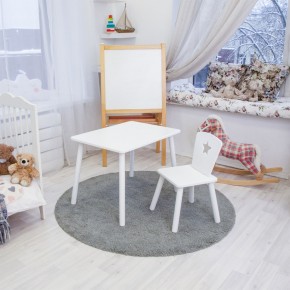 Детский комплект стол и стул «Звезда» Rolti Baby (белый/белый, массив березы/мдф) в Ханты-Мансийске - hanty-mansiysk.mebel24.online | фото 2