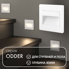 DK3050-WH Светильник встраиваемый в стену, IP 20, LED 3000, 1 Вт, белый, пластик в Ханты-Мансийске - hanty-mansiysk.mebel24.online | фото 5