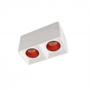 DK3085-WH+RD Светильник накладной IP 20, 10 Вт, GU5.3, LED, белый/красный, пластик в Ханты-Мансийске - hanty-mansiysk.mebel24.online | фото 1