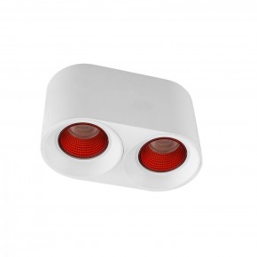 DK3096-WH+RD Светильник накладной IP 20, 10 Вт, GU5.3, LED, белый/красный, пластик в Ханты-Мансийске - hanty-mansiysk.mebel24.online | фото 1
