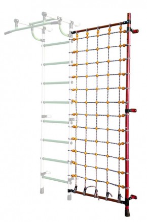 Дополнительная стойка к пристенному ДСК с сеткой для лазания, цв. красный в Ханты-Мансийске - hanty-mansiysk.mebel24.online | фото
