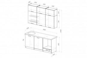ДЮНА Кухонный гарнитур Макси 2 1800 мм в Ханты-Мансийске - hanty-mansiysk.mebel24.online | фото 2