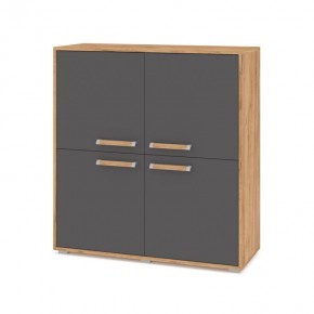 ФЛОРИДА Ф43 Комод (дуб золотой/графит) в Ханты-Мансийске - hanty-mansiysk.mebel24.online | фото