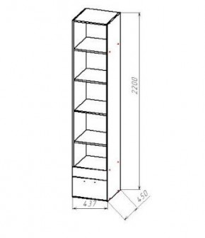 ГЕОМЕТРИЯ ГМТ.07 пенал открытый в Ханты-Мансийске - hanty-mansiysk.mebel24.online | фото 2