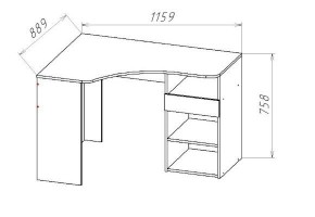 ГЕОМЕТРИЯ ГМТ.10 Стол угловой в Ханты-Мансийске - hanty-mansiysk.mebel24.online | фото 2