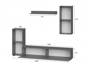 Гостиная МГС 10 (Графит) в Ханты-Мансийске - hanty-mansiysk.mebel24.online | фото 2