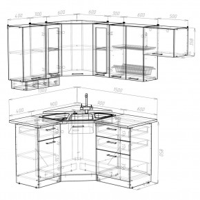 КИРА Кухонный гарнитур Литл ( 1300*2000 мм ) в Ханты-Мансийске - hanty-mansiysk.mebel24.online | фото 2