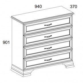 Комод 4S, TIFFANY, цвет вудлайн кремовый в Ханты-Мансийске - hanty-mansiysk.mebel24.online | фото 3