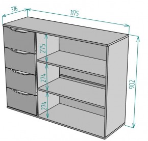 Комод Astrid K201 в Ханты-Мансийске - hanty-mansiysk.mebel24.online | фото 2