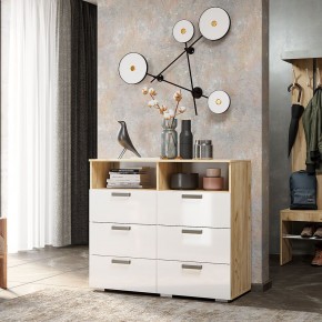 Комод Азаро (Крафт/Белый глянец) в Ханты-Мансийске - hanty-mansiysk.mebel24.online | фото 3