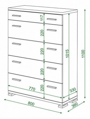 Комод Домино КМ-1 в Ханты-Мансийске - hanty-mansiysk.mebel24.online | фото 3