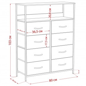 Комод Leset Локи 8 ящ. с полкой в Ханты-Мансийске - hanty-mansiysk.mebel24.online | фото 12
