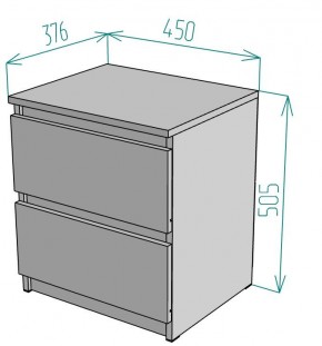 Комод Malta light K127 (тумба прикроватная) в Ханты-Мансийске - hanty-mansiysk.mebel24.online | фото 2
