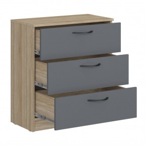 Комод мини Дублин (Дуб Сонома/Графит) в Ханты-Мансийске - hanty-mansiysk.mebel24.online | фото 2