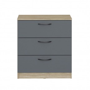 Комод мини Дублин (Дуб Сонома/Графит) в Ханты-Мансийске - hanty-mansiysk.mebel24.online | фото 3