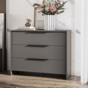 КАМЕЛИЯ 1 Серия 2 Комод 3 ящика Графит серый в Ханты-Мансийске - hanty-mansiysk.mebel24.online | фото