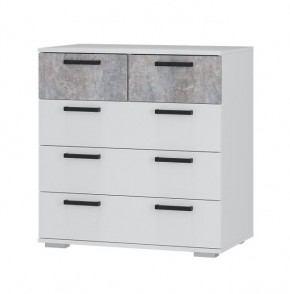 Комод Стандарт-5 NEW (белый/цемент светлый) в Ханты-Мансийске - hanty-mansiysk.mebel24.online | фото