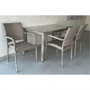 Комплект плетеной мебели T256C/Y376C-W85 Latte (4+1) + подушки на стульях в Ханты-Мансийске - hanty-mansiysk.mebel24.online | фото 2