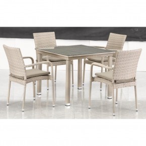 Комплект плетеной мебели T256C/Y376C-W85 Latte (4+1) + подушки на стульях в Ханты-Мансийске - hanty-mansiysk.mebel24.online | фото 3