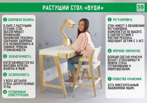 Комплект растущий стол и стул с чехлом 38 попугаев «Вуди» (Белый, Белый, Беж) в Ханты-Мансийске - hanty-mansiysk.mebel24.online | фото