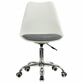 Кресло стул BRABIX "Eames MG-310 CH", хром, пластик белый, ткань серая, 532924 в Ханты-Мансийске - hanty-mansiysk.mebel24.online | фото 1