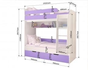 Кровать 2-х ярусная Юниор 5 в Ханты-Мансийске - hanty-mansiysk.mebel24.online | фото 2