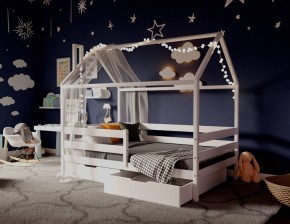 Кровать-домик 80*160 Белый в Ханты-Мансийске - hanty-mansiysk.mebel24.online | фото