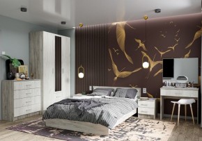 Кровать Гармония КР-602 1400 Дуб крафт серый/Дуб крафт белый в Ханты-Мансийске - hanty-mansiysk.mebel24.online | фото 2