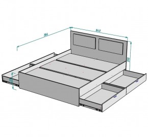 Кровать Ольга L34 (1600) 4 ящика в Ханты-Мансийске - hanty-mansiysk.mebel24.online | фото 2