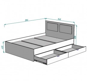 Кровать Ольга L41 (1400) 2 ящика в Ханты-Мансийске - hanty-mansiysk.mebel24.online | фото 2