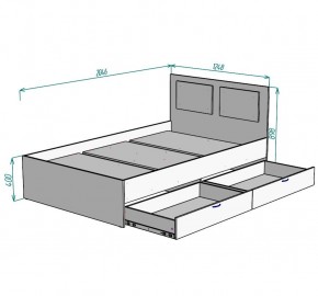 Кровать Ольга L45 (1200) 2 ящика в Ханты-Мансийске - hanty-mansiysk.mebel24.online | фото 2